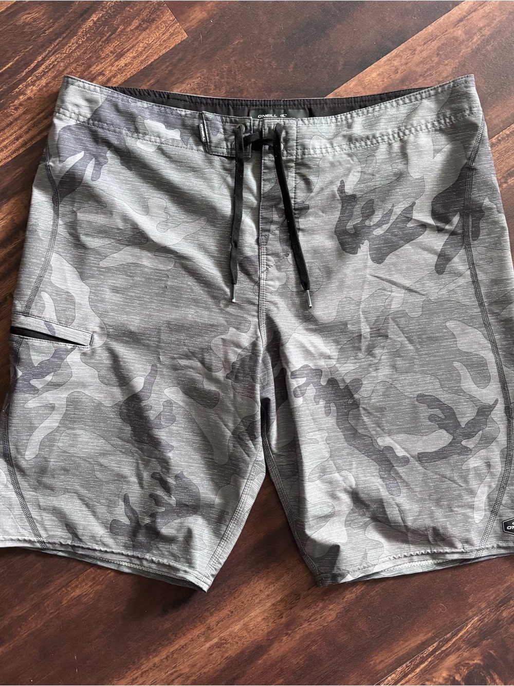 Oneill hyperfreak Gray Camo Mens Swim Trunks size 36 Guc